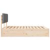 vidaXL Cadre de lit avec t&ecirc;te de lit rembourr&eacute;e Gris clair