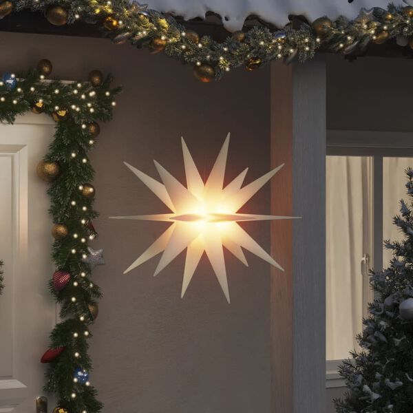vidaXL Lumi&egrave;res de No&euml;l avec LED 3 pcs pliable blanc 100 cm