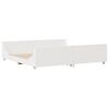 vidaXL Cadre de lit sans matelas blanc 200x200 cm bois massif de pin