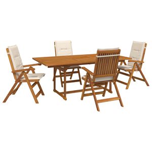 vidaXL Ensemble de salle &agrave; manger d'ext&eacute;rieur avec parasol 6 pc
