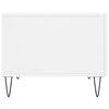 vidaXL Table basse blanc 50x50x40 cm bois d'ing&eacute;nierie
