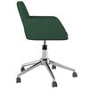 vidaXL Chaises pivotantes &agrave; manger lot de 2 vert fonc&eacute; tissu