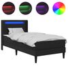 vidaXL Cadre de lit avec matelas 90 x 190 cm Noir