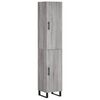 vidaXL Buffet haut Sonoma gris 34,5x34x180 cm Bois d'ing&eacute;nierie