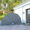 vidaXL Auvent lat&eacute;ral pliable de terrasse Gris 200 cm