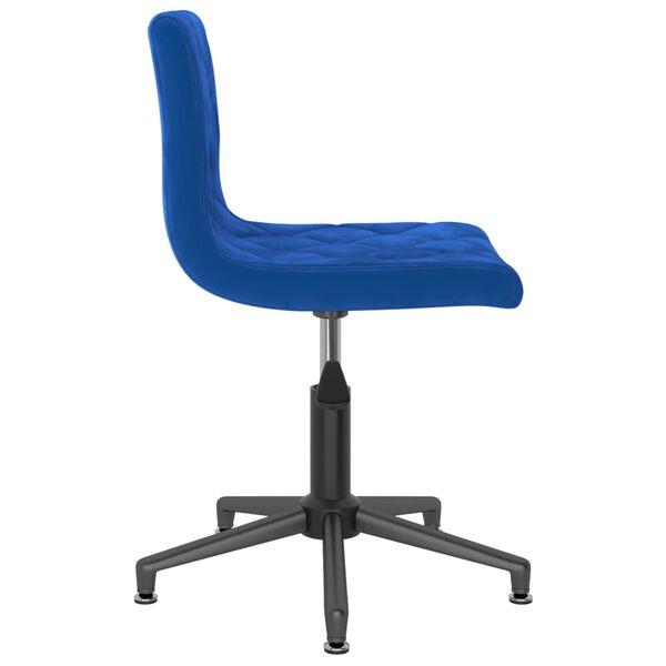 vidaXL Chaises pivotantes &agrave; manger lot de 4 bleu velours