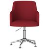 vidaXL Chaises pivotantes &agrave; manger lot de 2 Rouge bordeaux Tissu