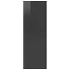 vidaXL Meuble TV mural Gris brillant 37x37x107 cm Bois d&rsquo;ing&eacute;nierie
