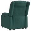vidaXL Fauteuil inclinable électrique vert foncé tissu