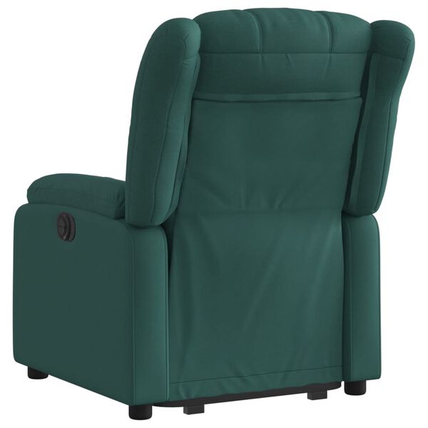 vidaXL Fauteuil inclinable électrique vert foncé tissu