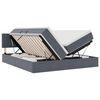 vidaXL Lit de rangement LED avec matelas Gris fonc&eacute; 180 x 200 cm