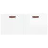 vidaXL Armoire murale blanc brillant 80x36,5x35 cm bois d'ing&eacute;nierie