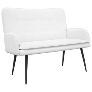 vidaXL Sofa 2 places Blanc 115 x 61 x 87 cm Tissu