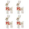 vidaXL Renne de No&euml;l 4 pc 360 LED Blanc chaud 33 x 12 x 55 cm