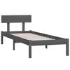 vidaXL Cadre de lit sans matelas gris bois de pin massif
