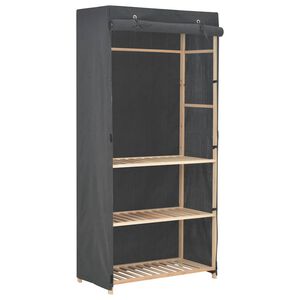 vidaXL Garde-robe &agrave; 3 niveaux Gris 79 x 40 x 170 cm Tissu