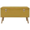 vidaXL Tabourets de rangement lot de 3 Jaune moutarde Velours