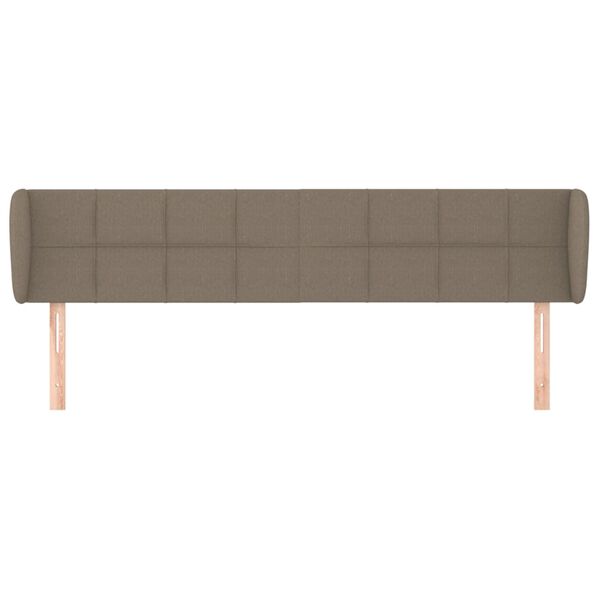 vidaXL T&ecirc;te de lit avec oreilles Taupe 203x23x78/88 cm Tissu