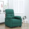 vidaXL Fauteuil &eacute;lectrique de massage Vert fonc&eacute; Tissu
