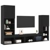 vidaXL Meuble TV 4 pcs Ch&ecirc;ne noir Bois d'ing&eacute;nierie