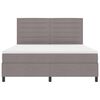 vidaXL Lit &agrave; ressorts avec matelas avec LED Taupe 180 x 200 cm tissu