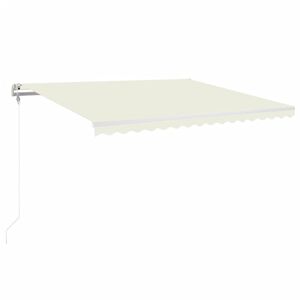 vidaXL Auvent r&eacute;tractable automatique 400x350 cm Cr&egrave;me
