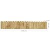vidaXL Rouleau de bordure Vert 120 cm Bois de pin imprégné