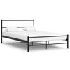 vidaXL Cadre de lit sans matelas noir m&eacute;tal 120x200 cm