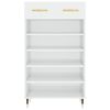 vidaXL Armoire &agrave; chaussure Blanc brillant 60x35x105 cm Bois ing&eacute;nierie