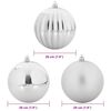 vidaXL Ensemble de Boules de No&euml;l 4 pcs Argent Plastique