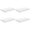 vidaXL &Eacute;tag&egrave;re murale flottante 4 pcs Blanc brillant 40x23x3,8 cm MDF
