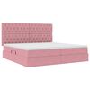 vidaXL Lit avec rangement et matelas Rose 200 x 200 cm Velours