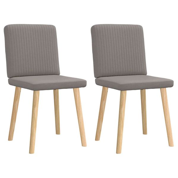 vidaXL Chaises à manger lot de 2 taupe tissu