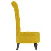 vidaXL Chaise &agrave; dossier haut jaune velours conception de bouton