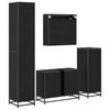 vidaXL Ensemble de mobilier de salle de bain 4 pcs Ch&ecirc;ne noir