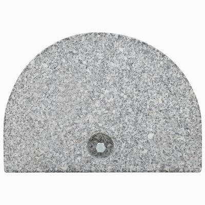 vidaXL Socle de parasol Granite courbe 10 kg Gris