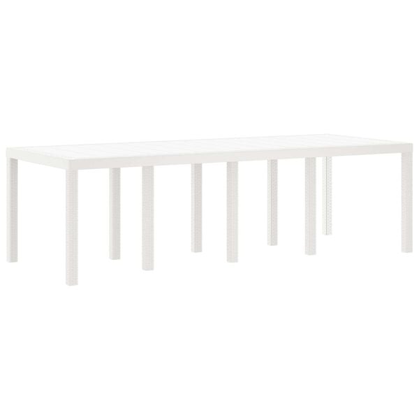 vidaXL Ensemble de salle &agrave; manger pour jardin 11 pcs Blanc