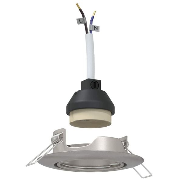 vidaXL Projecteur 12 pcs Argenté 9 x 9 x 2,5 cm Métal