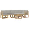 vidaXL Ensemble de canap&eacute;s d'ext&eacute;rieur 7 pc Blanc et gris clair