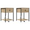 vidaXL Cabinet de chevet 2 pcs Ch&ecirc;ne Sonoma 42 x 41 x 56 cm
