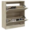 vidaXL Armoire &agrave; chaussures ch&ecirc;ne sonoma 80x34x96,5 cm bois ing&eacute;nierie