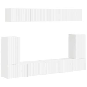 vidaXL Ensemble meuble TV 5 pc Blanc Bois d'ing&eacute;nierie
