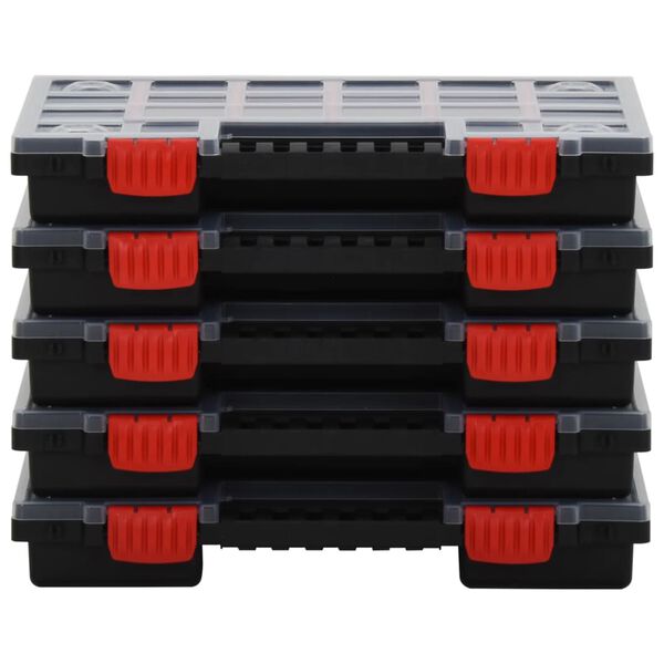 vidaXL Bo&icirc;tes d'assortiment 10 pcs 34,5x25x5 cm Polypropyl&egrave;ne