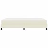 vidaXL Cadre de lit avec matelas Crème 140 x 190 cm tissu