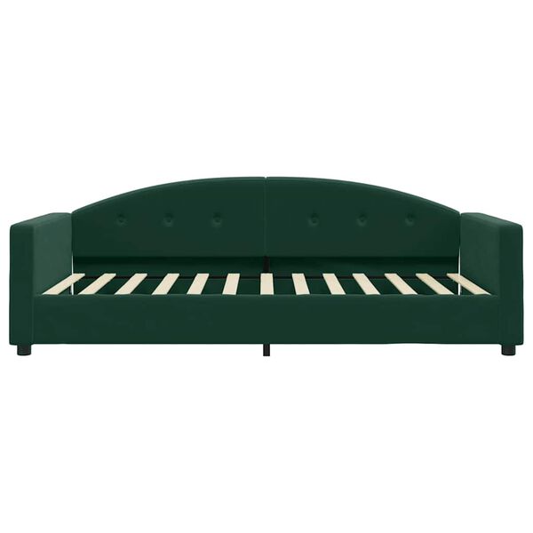 vidaXL Lit de repos sans matelas vert fonc&eacute; 100x200 cm velours