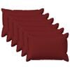 vidaXL Housse de coussin 6 pcs HOUTEN Bordeaux 40 x 60 cm