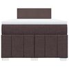 vidaXL Sommier &agrave; lattes de lit et matelas marron fonc&eacute; 120x190cm tissu