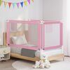 vidaXL Barri&egrave;re de s&eacute;curit&eacute; de lit d'enfant Rose 140x25 cm Tissu