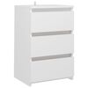 vidaXL Table de chevet Blanc 40x35x62,5 cm Agglom&eacute;r&eacute;