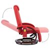 vidaXL Fauteuil de massage TV inclinable rouge similicuir
